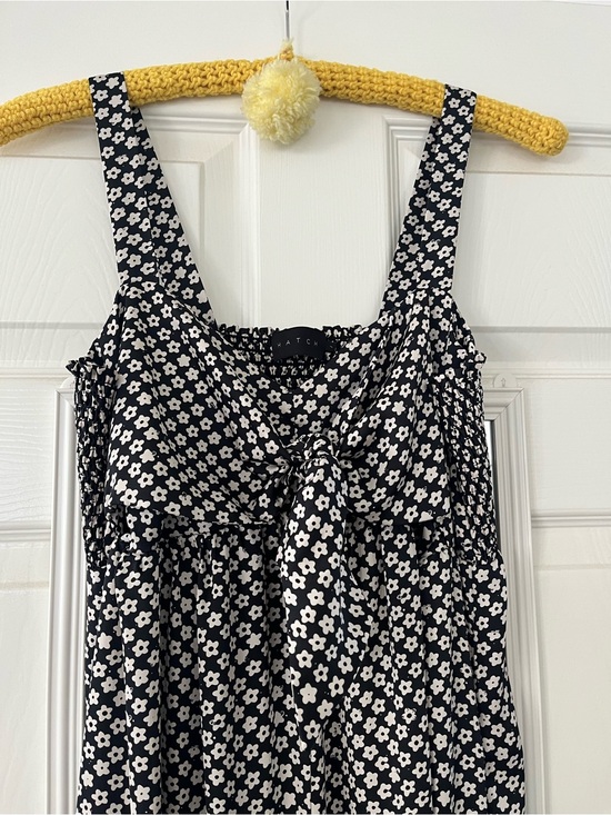 Hatch Pants - Hatch Black and White Floral Wide Leg Jumpsuit